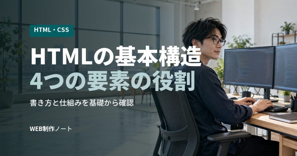HTMLの基本構造4つの要素の役割